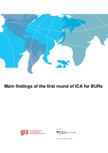 Main findings of the first round of ICA for BURs 