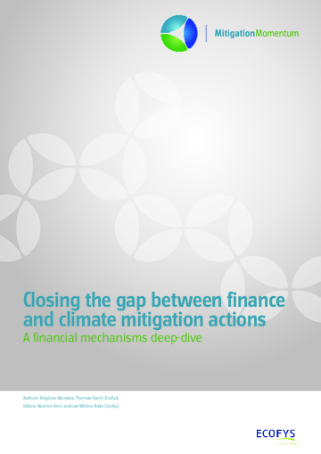 Closing the gap between finance and climate mitigation actions. A financial mechanisms deep-dive