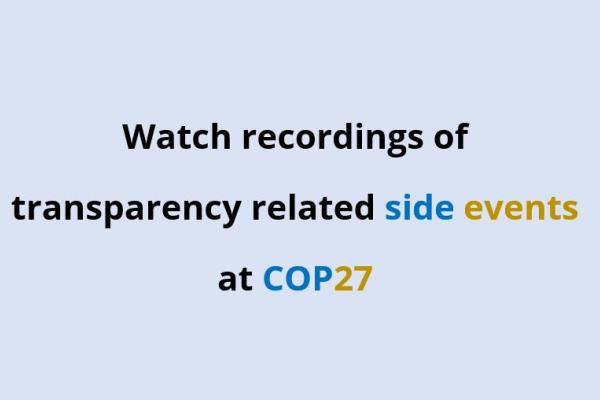 watch recordings of COP27 side events